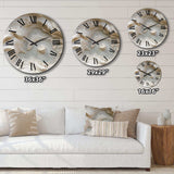 Cream Spiral Nebula II - Abstract Metal Wall Clock