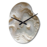 Cream Spiral Nebula II - Asymmetric Metal Wall Clock