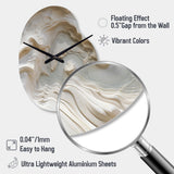 Cream Spiral Nebula II - Asymmetric Metal Wall Clock