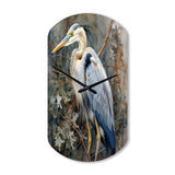 Graceful Heron Waterbird I - Asymmetric Metal Wall Clock