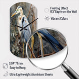 Graceful Heron Waterbird I - Asymmetric Metal Wall Clock