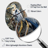 Graceful Heron Waterbird I - Asymmetric Metal Wall Clock