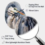 Heron Waterbird II - Asymmetric Metal Wall Clock
