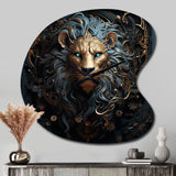 Majestic Lion II - Asymmetric Metal Wall Clock