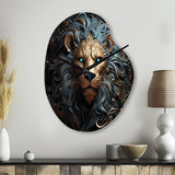 Majestic Lion II - Asymmetric Metal Wall Clock