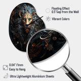 Majestic Lion II - Asymmetric Metal Wall Clock