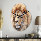 Fierce Lion III - Asymmetric Metal Wall Clock
