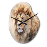 Fierce Lion III - Asymmetric Metal Wall Clock
