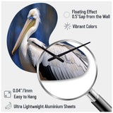 Majestic Pelican Seabird V - Asymmetric Metal Wall Clock