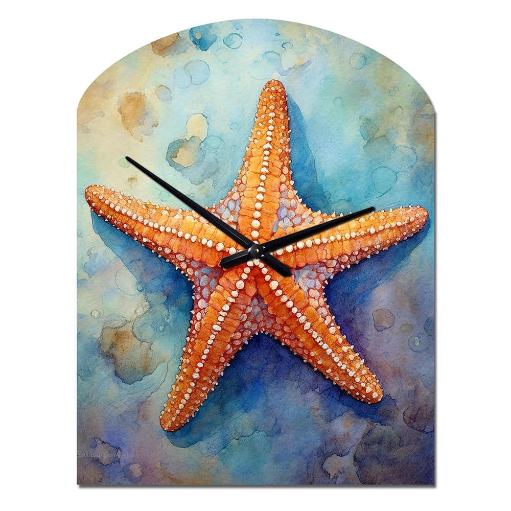 Spinny Starfish II - Asymmetric Metal Wall Clock