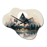 Sharp Wild Mountains - Asymmetric Metal Wall Clock