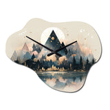 Sharp Wild Mountains - Asymmetric Metal Wall Clock