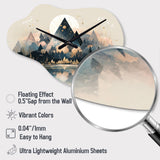 Sharp Wild Mountains - Asymmetric Metal Wall Clock