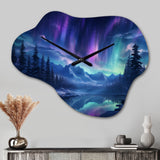 Northern Lights I - Asymmetric Metal Wall Clock