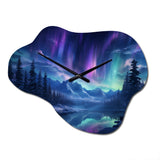 Northern Lights I - Asymmetric Metal Wall Clock