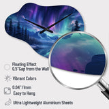 Northern Lights I - Asymmetric Metal Wall Clock
