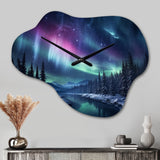 Northern Lights III - Asymmetric Metal Wall Clock
