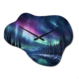 Northern Lights III - Asymmetric Metal Wall Clock