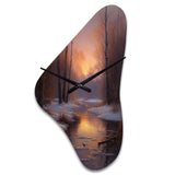 Nature's Retreat III - Asymmetric Metal Wall Clock