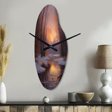 Nature's Retreat III - Asymmetric Metal Wall Clock