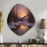 Nature's Retreat III - Asymmetric Metal Wall Clock