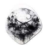Cabin Solitude - Asymmetric Metal Wall Clock