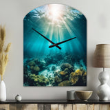 Underwater Coral IV - Asymmetric Metal Wall Clock