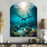 Underwater Coral IV - Asymmetric Metal Wall Clock