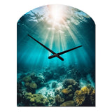 Underwater Coral IV - Asymmetric Metal Wall Clock
