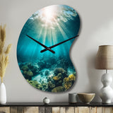 Underwater Coral IV - Asymmetric Metal Wall Clock