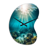 Underwater Coral IV - Asymmetric Metal Wall Clock