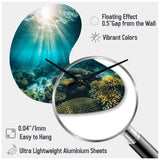 Underwater Coral IV - Asymmetric Metal Wall Clock