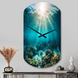Underwater Coral IV - Asymmetric Metal Wall Clock