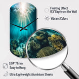 Underwater Coral IV - Asymmetric Metal Wall Clock