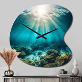 Underwater Coral IV - Asymmetric Metal Wall Clock