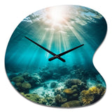 Underwater Coral IV - Asymmetric Metal Wall Clock