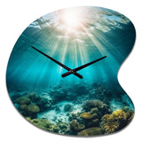 Underwater Coral IV - Asymmetric Metal Wall Clock