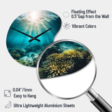 Underwater Coral IV - Asymmetric Metal Wall Clock