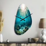 Underwater Coral IV - Asymmetric Metal Wall Clock