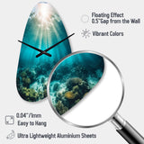 Underwater Coral IV - Asymmetric Metal Wall Clock