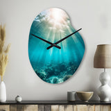 Underwater Coral IV - Asymmetric Metal Wall Clock