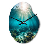Underwater Coral IV - Asymmetric Metal Wall Clock
