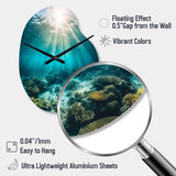 Underwater Coral IV - Asymmetric Metal Wall Clock