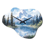 Mountain View Bliss III - Asymmetric Metal Wall Clock
