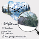 Mountain View Bliss III - Asymmetric Metal Wall Clock