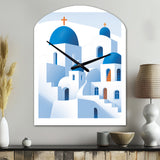 Greek Santorini Odyssey IV - Asymmetric Metal Wall Clock