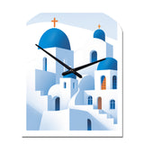 Greek Santorini Odyssey IV - Asymmetric Metal Wall Clock