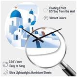 Greek Santorini Odyssey IV - Asymmetric Metal Wall Clock