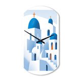 Greek Santorini Odyssey IV - Asymmetric Metal Wall Clock