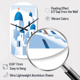 Greek Santorini Odyssey IV - Asymmetric Metal Wall Clock